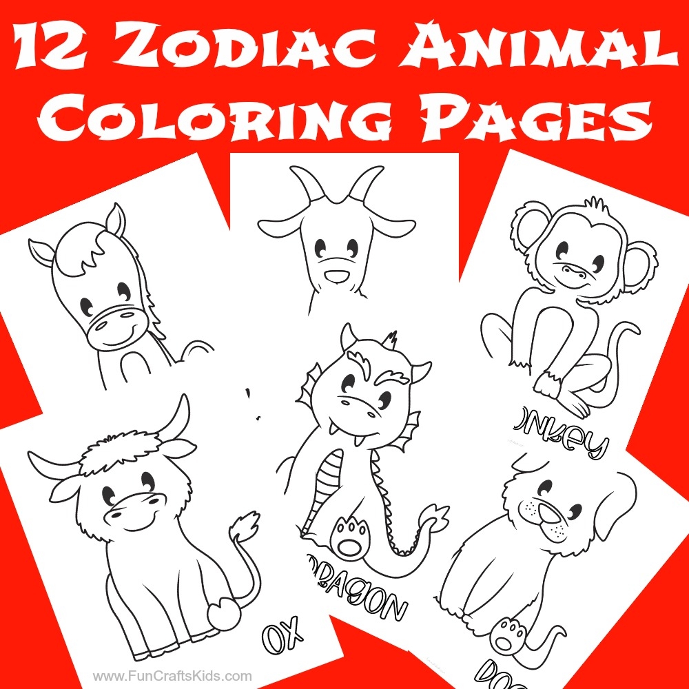 12 Free Printable Chinese Zodiac Coloring Pages Fun Crafts Kids 12 Free Printable Chinese Zodiac Coloring Pages Fun Crafts Kids