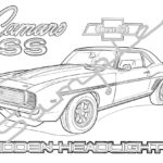 1969 CHEVY CAMARO SS With Hidden Headlights Adult Coloring Page Printable Coloring Page Adults Digital Instant Download 1 Page Etsy