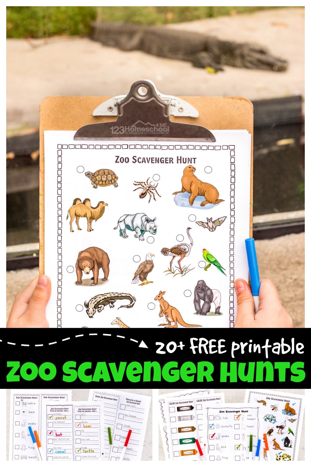  20 FREE Zoo Animal Scavenger Hunt Printables For Kids S For Kids