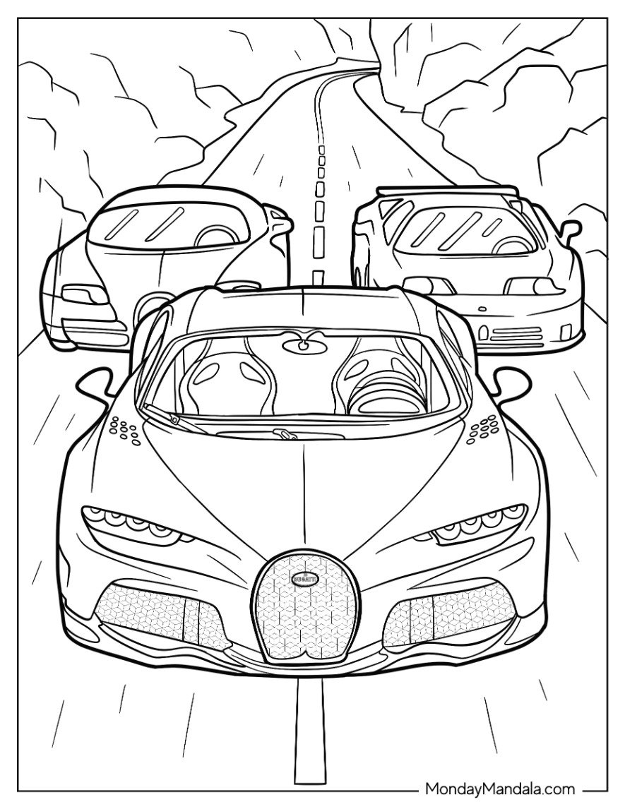 22 Bugatti Coloring Pages Free PDF Printables 