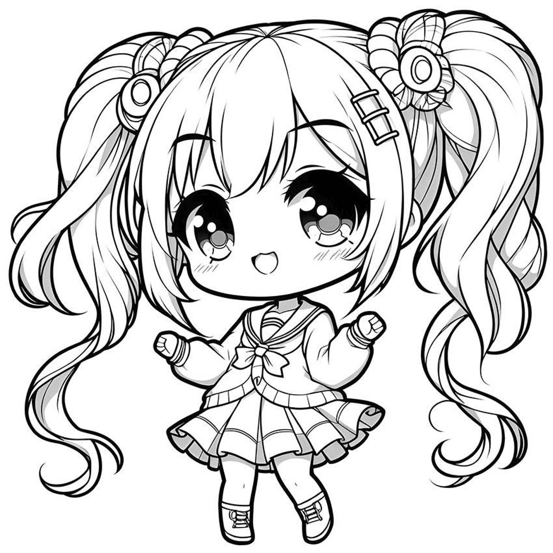 printable cute anime coloring pages printable cute anime coloring pages