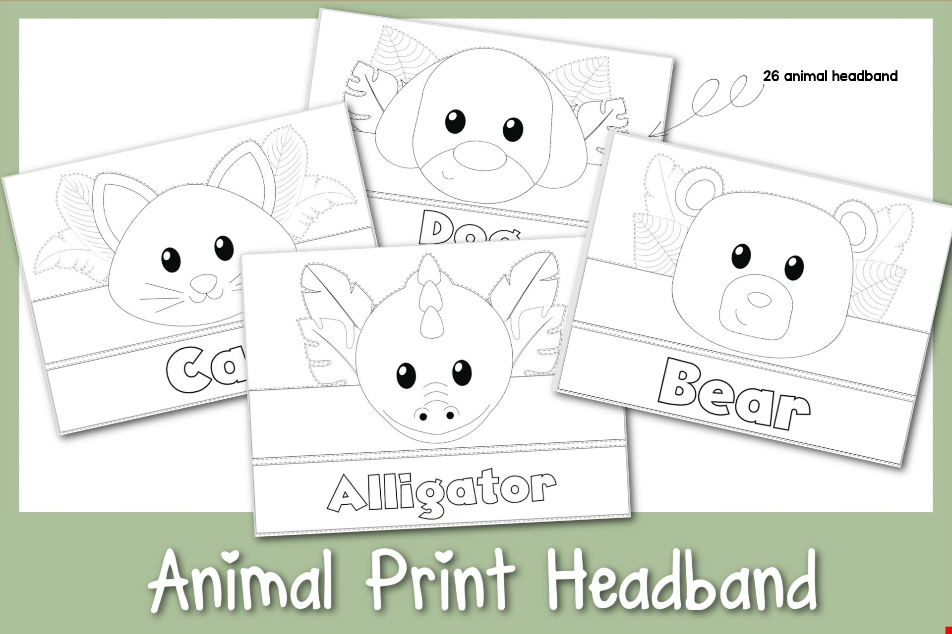 26 Fun Animal Headband Templates From A Z Free Templates 