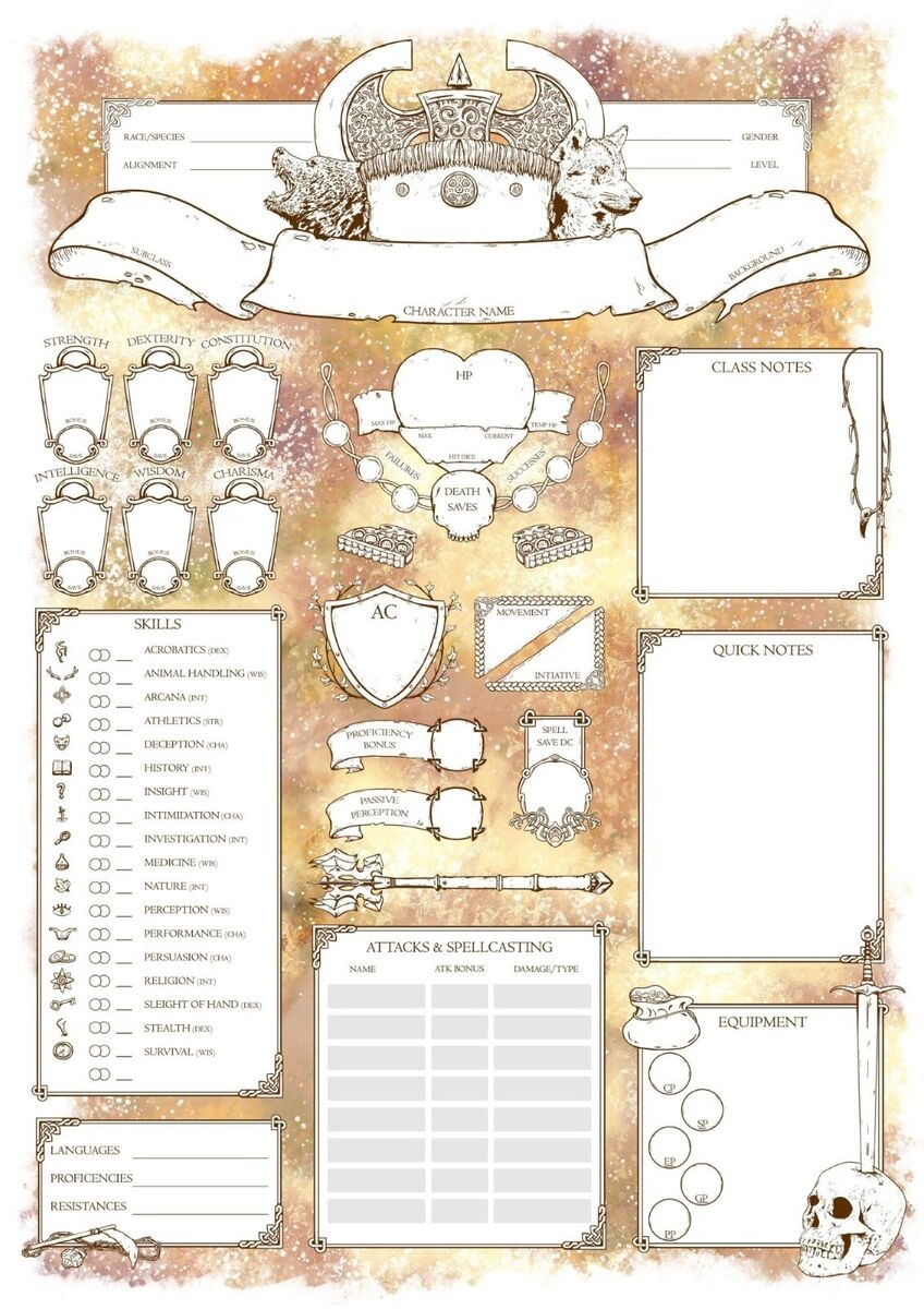 printable dnd character sheets printable dnd character sheets