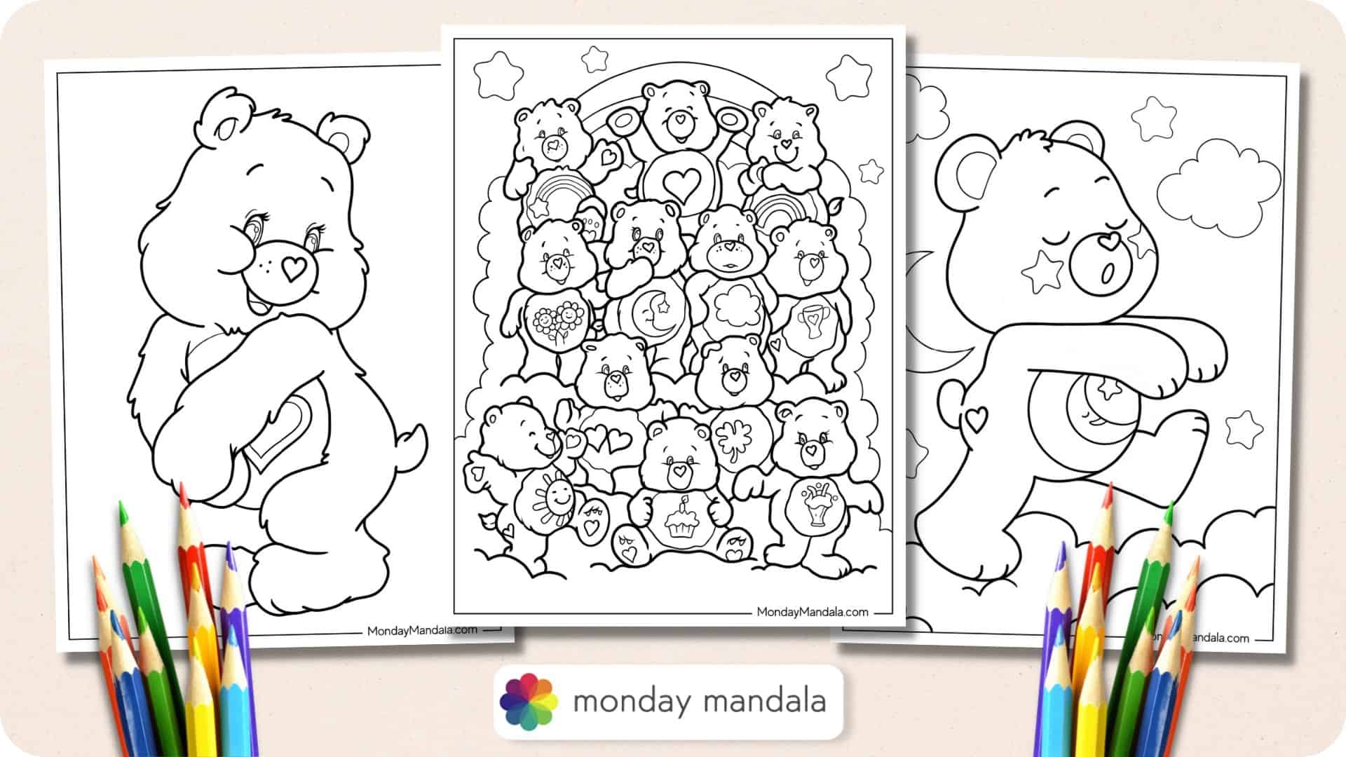 free care bear coloring pages free care bear coloring pages