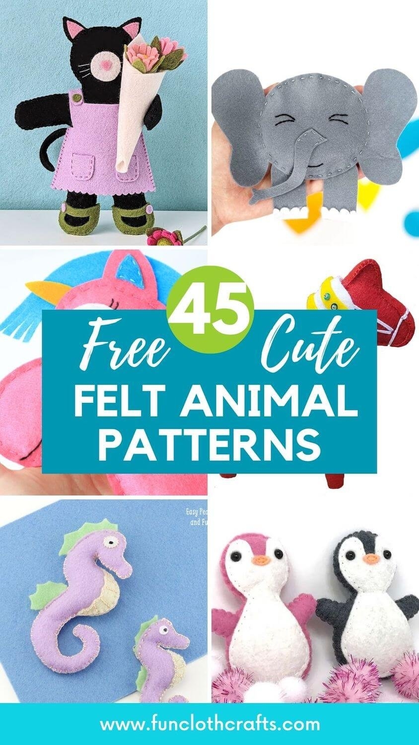 45 Free Felt Animal Patterns Fun Cloth Crafts Felt Craft Patterns 45 Free Felt Animal Patterns Fun Cloth Crafts Felt Craft Patterns