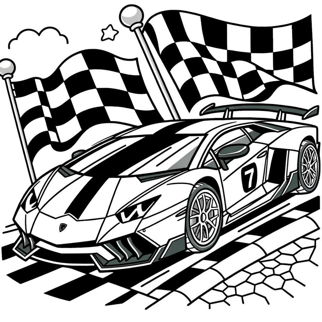 5 Car Coloring Pages Car Coloring Pages Cool Car Coloring Pages Etsy
