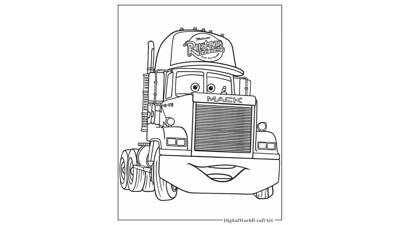 50 Cars Printable Coloring Pages Lightning Mcqueen Coloring Book Fun At Home Activity Relax And Color disney Cars Coloring Pages mcqueen Etsy