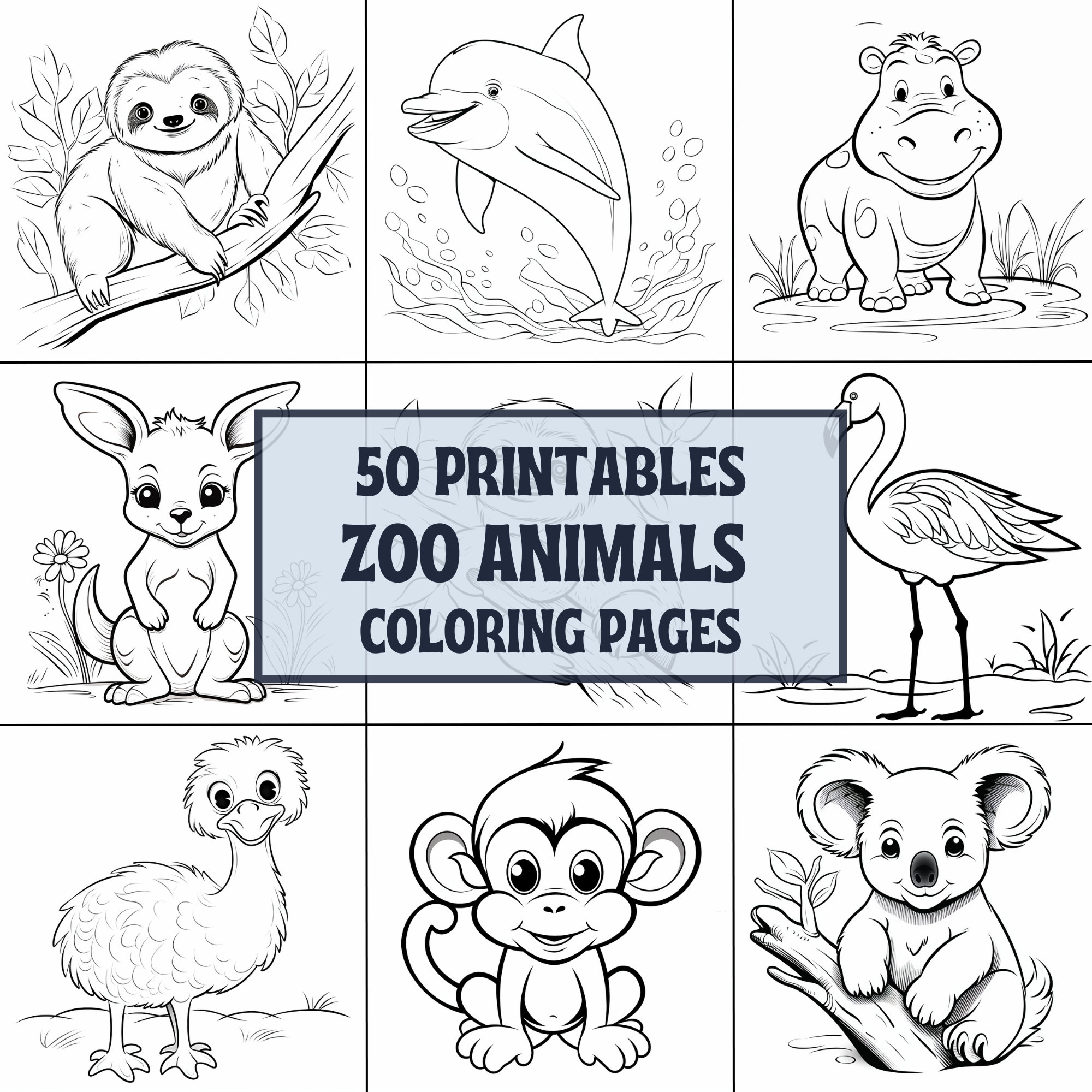 zoo animal coloring pages printable zoo animal coloring pages printable