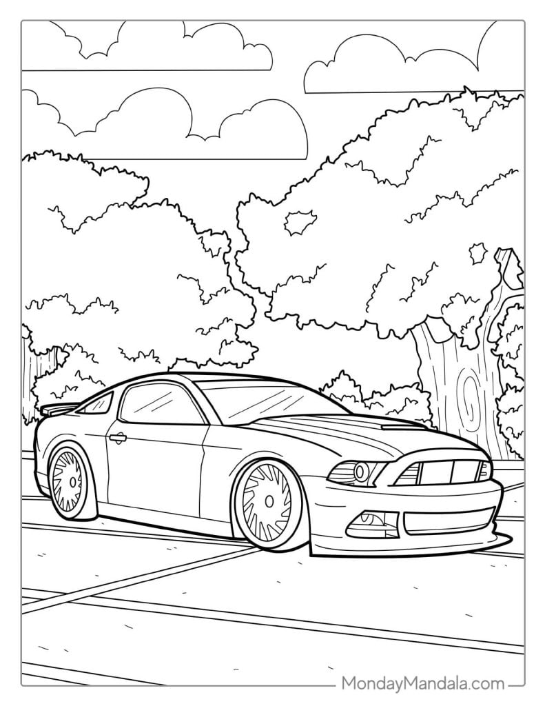 coloring pages mustang car coloring pages mustang car