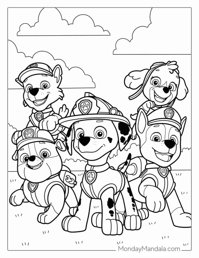 58 Paw Patrol Coloring Pages Free PDF Printables 