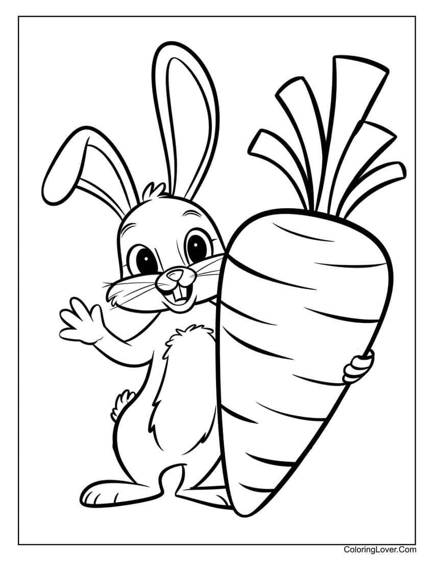 easter bunny coloring pages free
