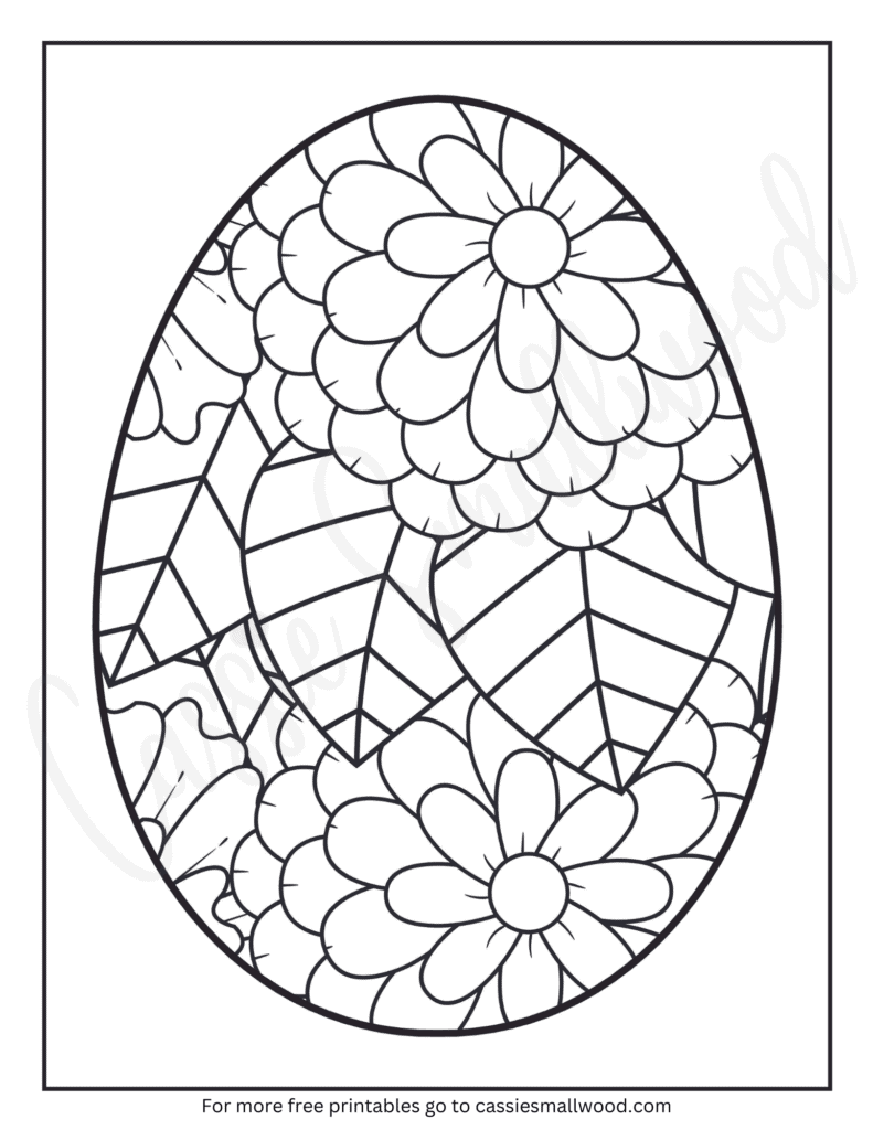 easter egg color page