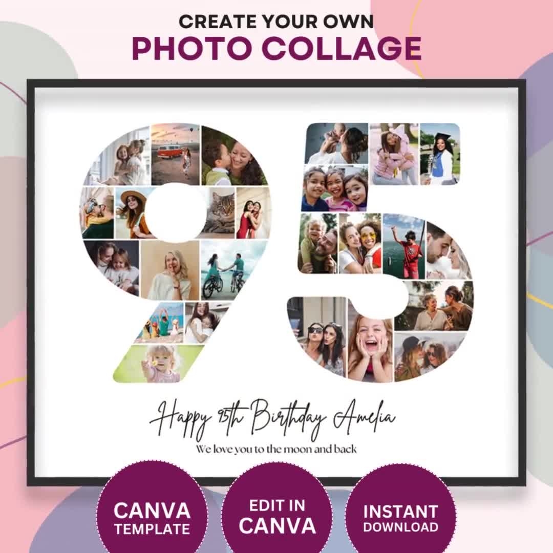 95th Birthday Number 95 Photo Collage Printable Canva Frame Template 95th Wedding Anniversary Gift Picture Collage Poster 16x20 8x10 Etsy 95th Birthday Number 95 Photo Collage Printable Canva Frame Template 95th Wedding Anniversary Gift Picture Collage Poster 16x20 8x10 Etsy