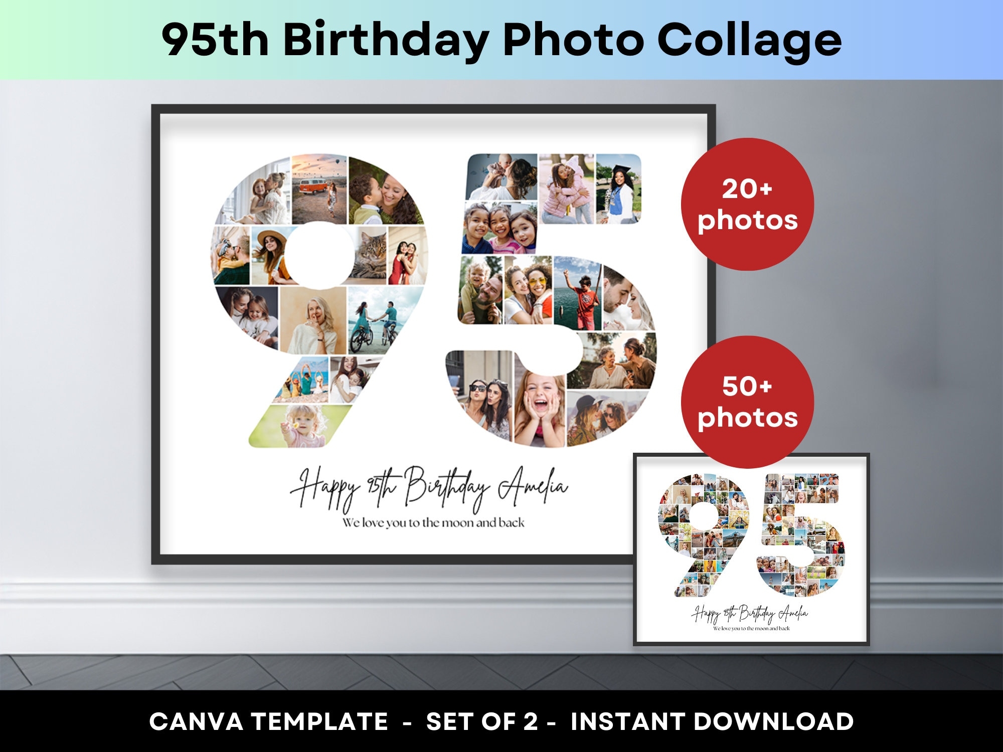 95th Birthday Number 95 Photo Collage Printable Canva Frame Template 95th Wedding Anniversary Gift Picture Collage Poster 16x20 8x10 Etsy 95th Birthday Number 95 Photo Collage Printable Canva Frame Template 95th Wedding Anniversary Gift Picture Collage Poster 16x20 8x10 Etsy