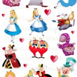 Alice In Wonderland Instant Download Separate Digital Image Decoupage Nursery Decor Baby Shower Junk Journal Cards Fussy Cut PNG Etsy