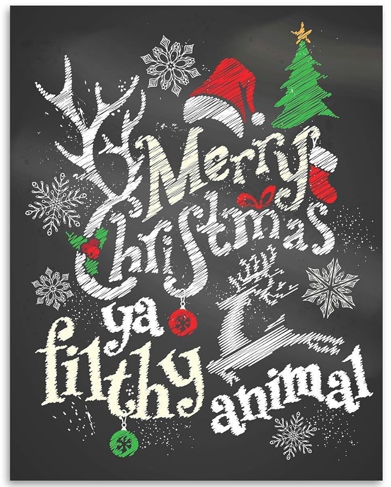 Amazon Merry Christmas Ya Filthy Animal 11x14 Unframed Art Print Great Gift And Decor For Christmas Under 15 Home Kitchen Amazon Merry Christmas Ya Filthy Animal 11x14 Unframed Art Print Great Gift And Decor For Christmas Under 15 Home Kitchen