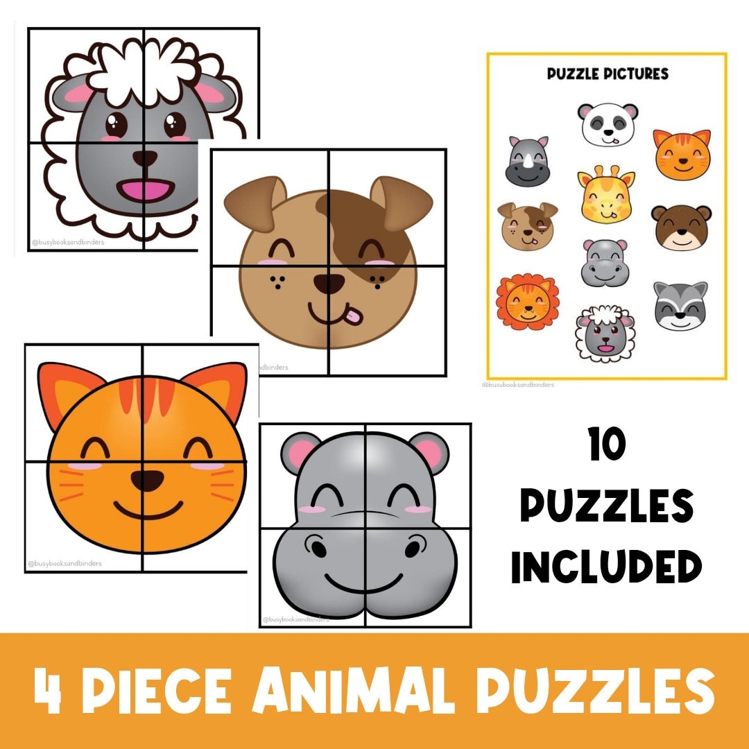 Animal Puzzles For Kids Early Years Puzzle Fine Motor Homeschool Children s Puzzles Instant Download Etsy Animal Puzzles For Kids Early Years Puzzle Fine Motor Homeschool Children s Puzzles Instant Download Etsy