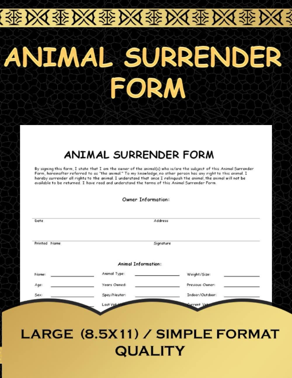 free printable animal surrender form free printable animal surrender form