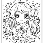 Anime Coloring Pages Free PDF Printables Simply Love Coloring