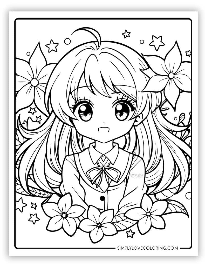 Anime Coloring Pages Free PDF Printables Simply Love Coloring Anime Coloring Pages Free PDF Printables Simply Love Coloring