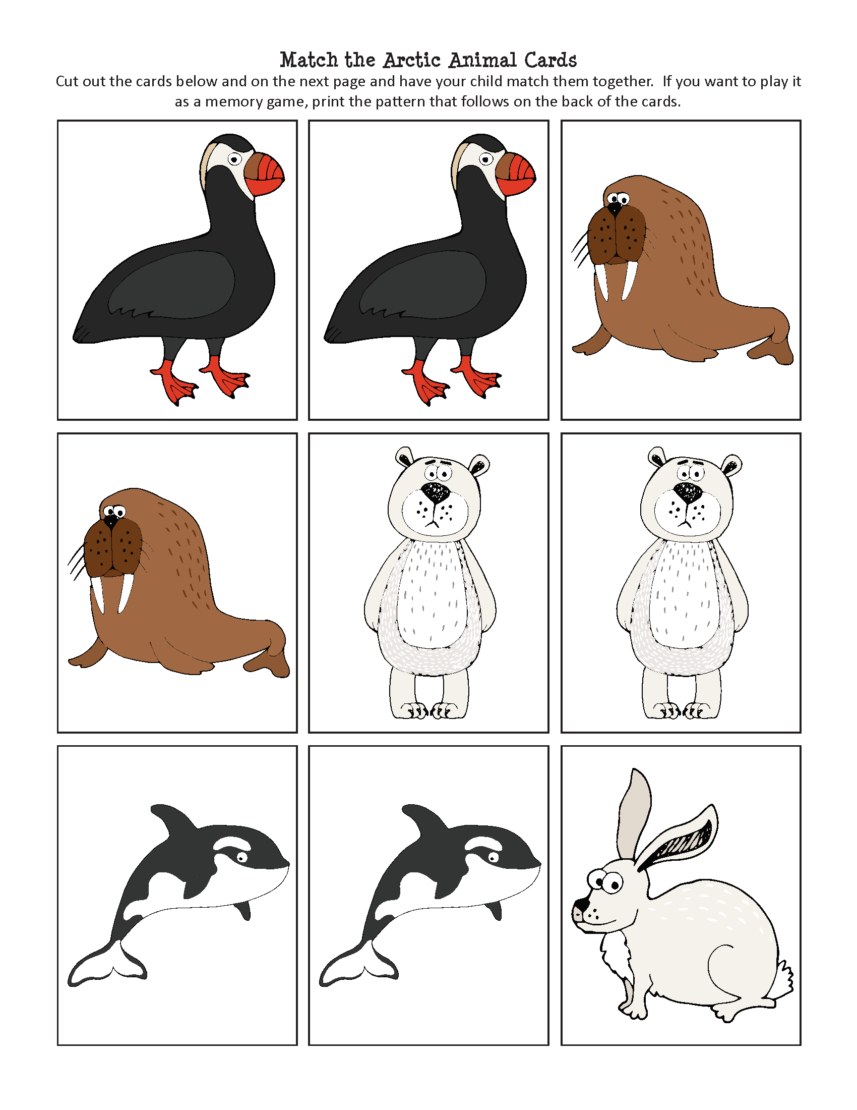 Arctic Animals Printables Pack Gift Of Curiosity Arctic Animals Printables Pack Gift Of Curiosity