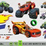 Blaze And Monster Machines PNG Cartoon Clip Art Blaze And Monster Machines Bundle Printable Cliparts Transparent Files Cliparts Alphabet VectorMix