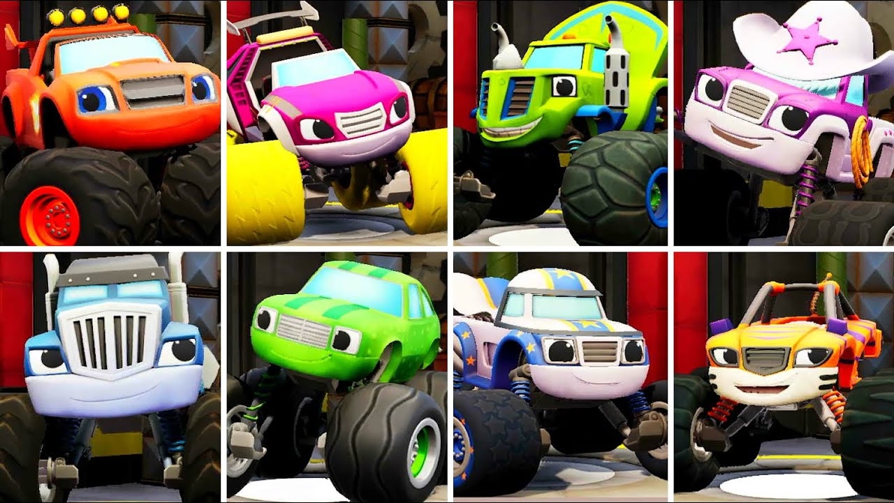 Blaze And The Monster Machines Axel City Racers All Characters Powers YouTube Blaze And The Monster Machines Axel City Racers All Characters Powers YouTube