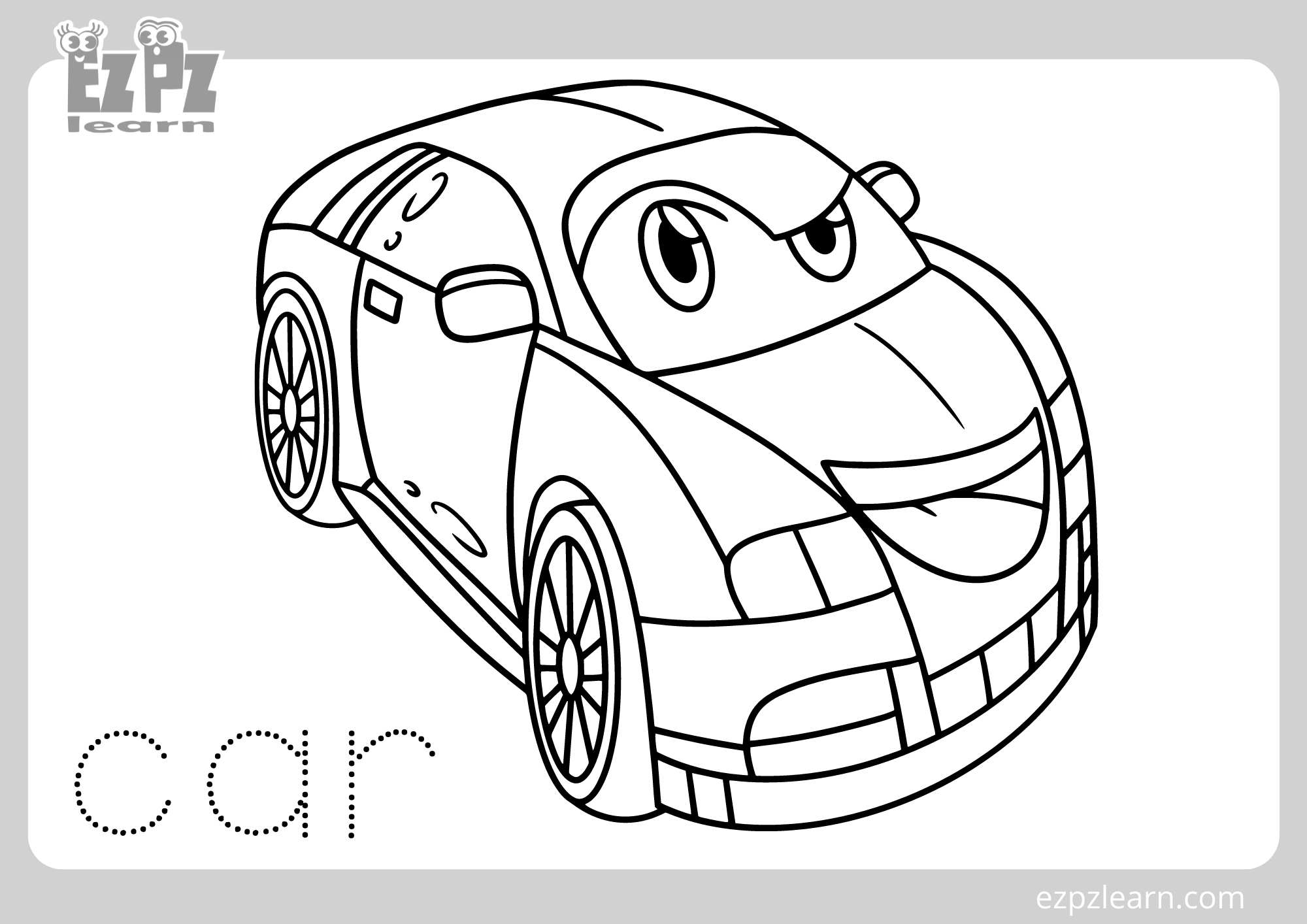 coloring page car coloring page car
