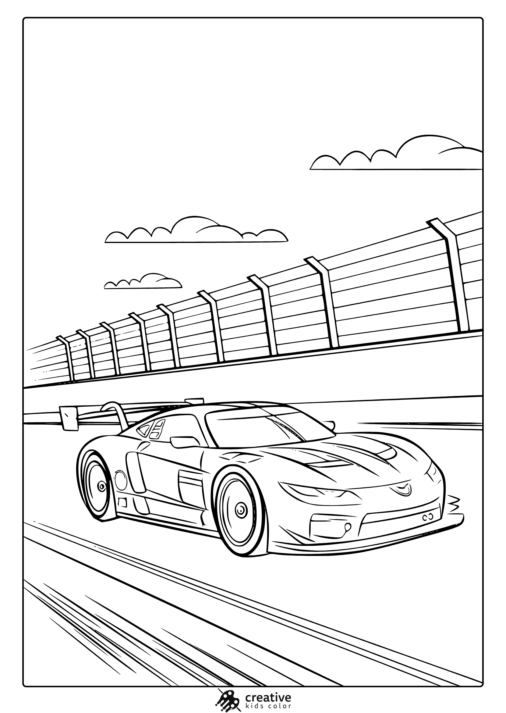 coloring page race car coloring page race car