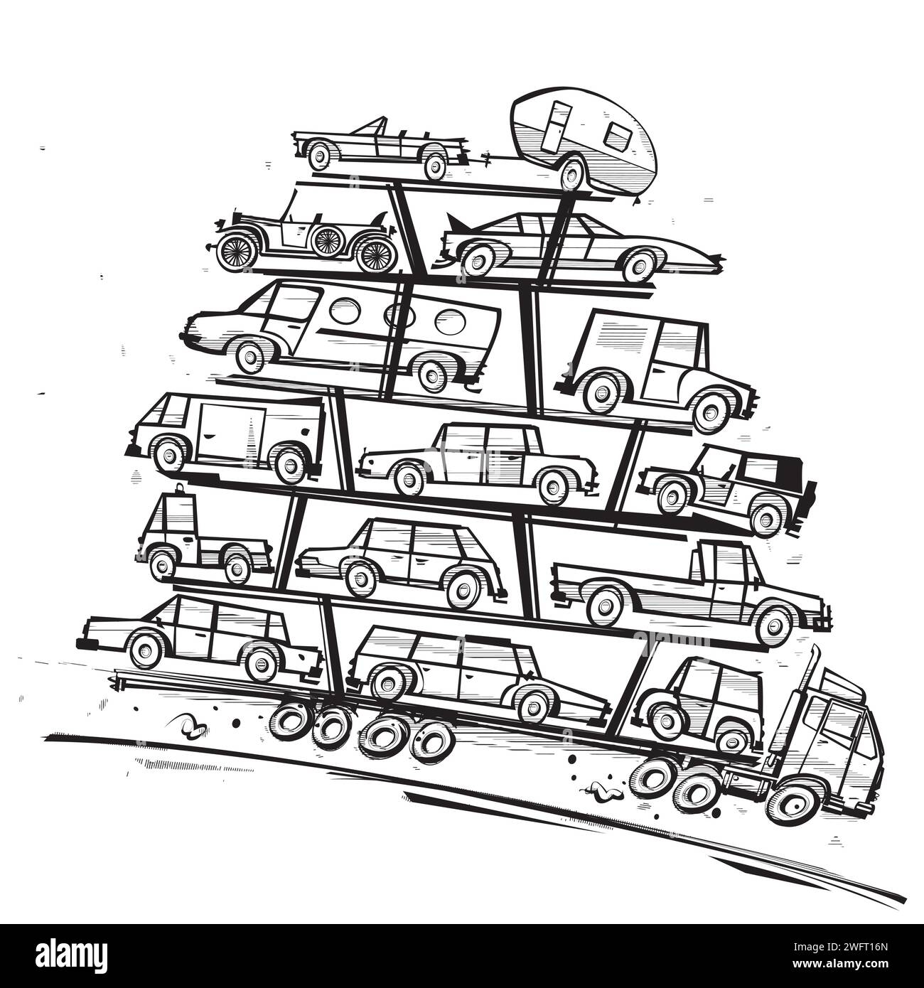 Car Transporter Black And White Stock Photos Images Alamy Car Transporter Black And White Stock Photos Images Alamy