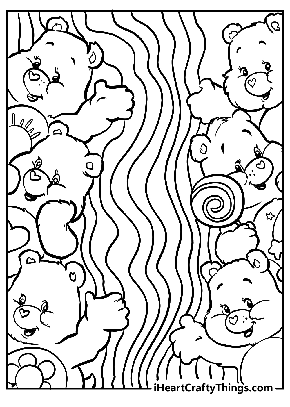 Care Bears Coloring Pages I Heart Crafty Things