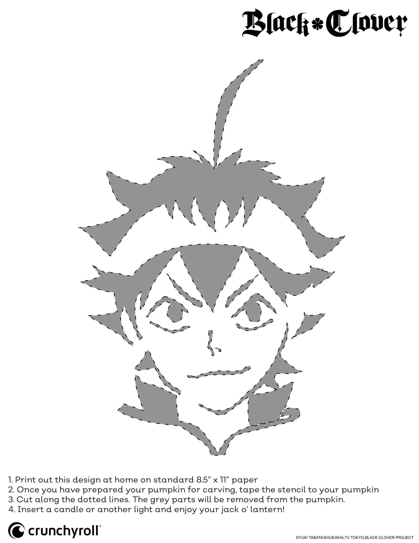 Carve An Asta Jack O Lantern With Official Black Clover Pumpkin Stencils Crunchyroll News