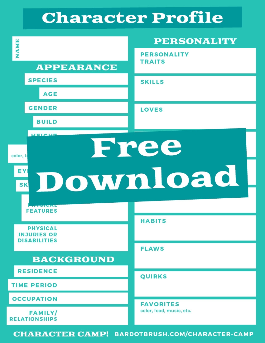 printable character profile template printable character profile template
