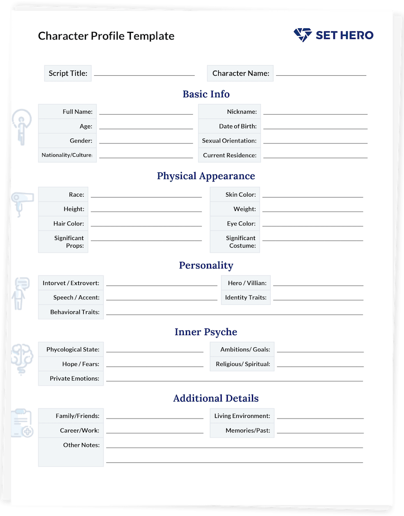 Character Profile Template For Filmmakers with A Free Download SetHero Character Profile Template For Filmmakers with A Free Download SetHero