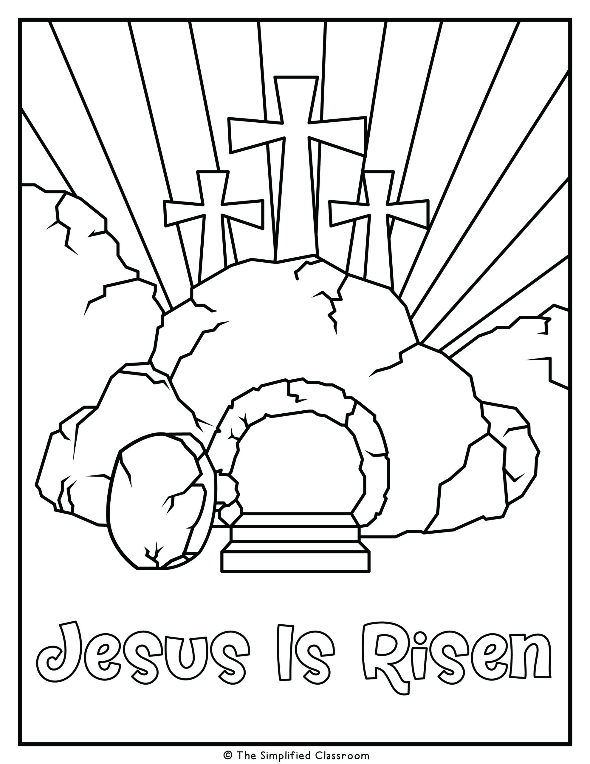 Christian Easter And Jesus Coloring Pages The Simplified Classroom