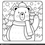 Christmas Coloring Page Kids Download Cute Adorable Christmas Coloring Page Stock Illustration By miketoonstudio 416538542
