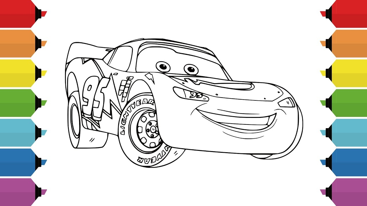 Coloring Lightning McQueen Disney Pixar Cars Coloring Page YouTube Coloring Lightning McQueen Disney Pixar Cars Coloring Page YouTube
