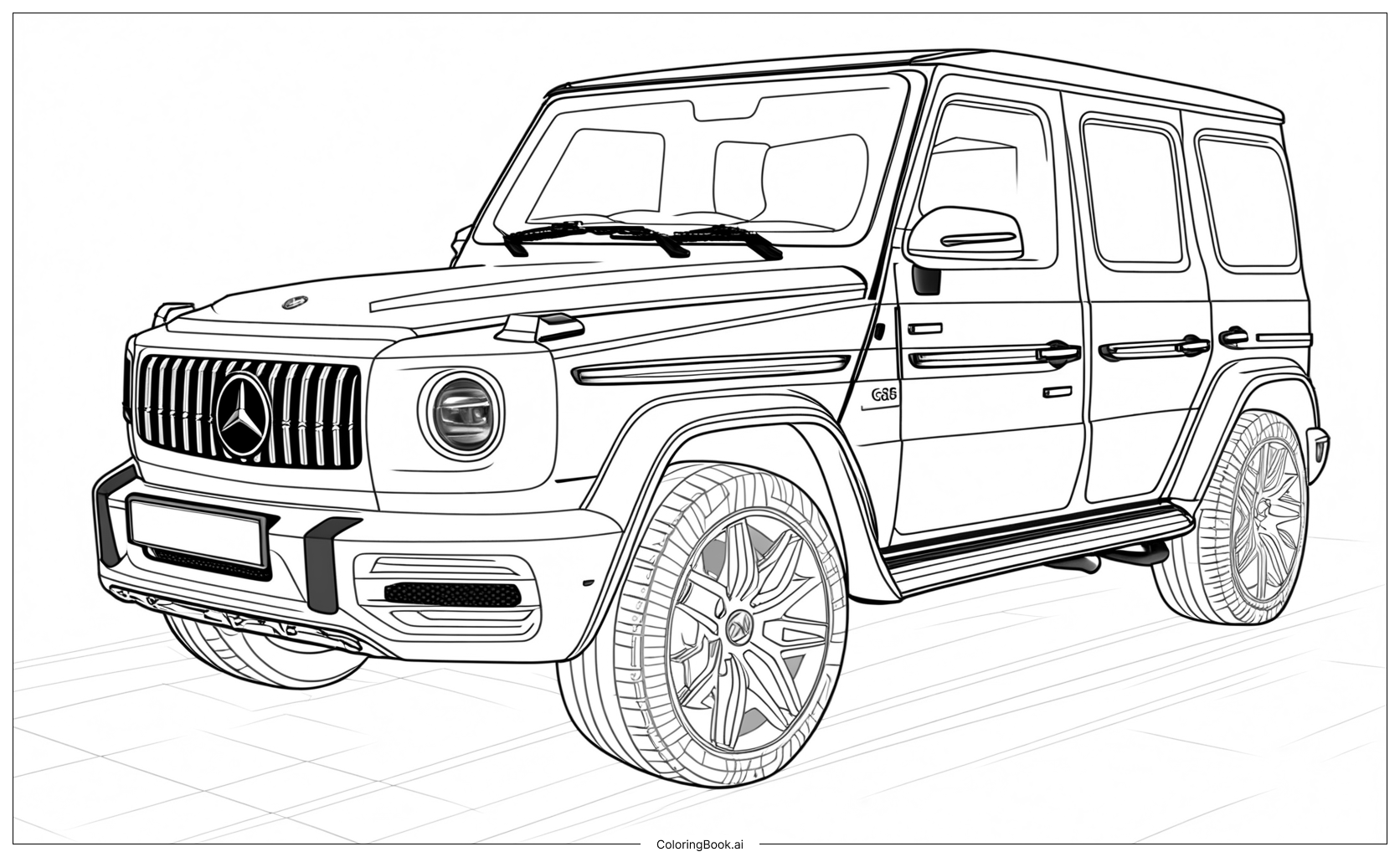 Coloring Page Sleek Outline Of A Mercedes Benz G Class A Coloring Adventure Awaits Coloring Page Sleek Outline Of A Mercedes Benz G Class A Coloring Adventure Awaits