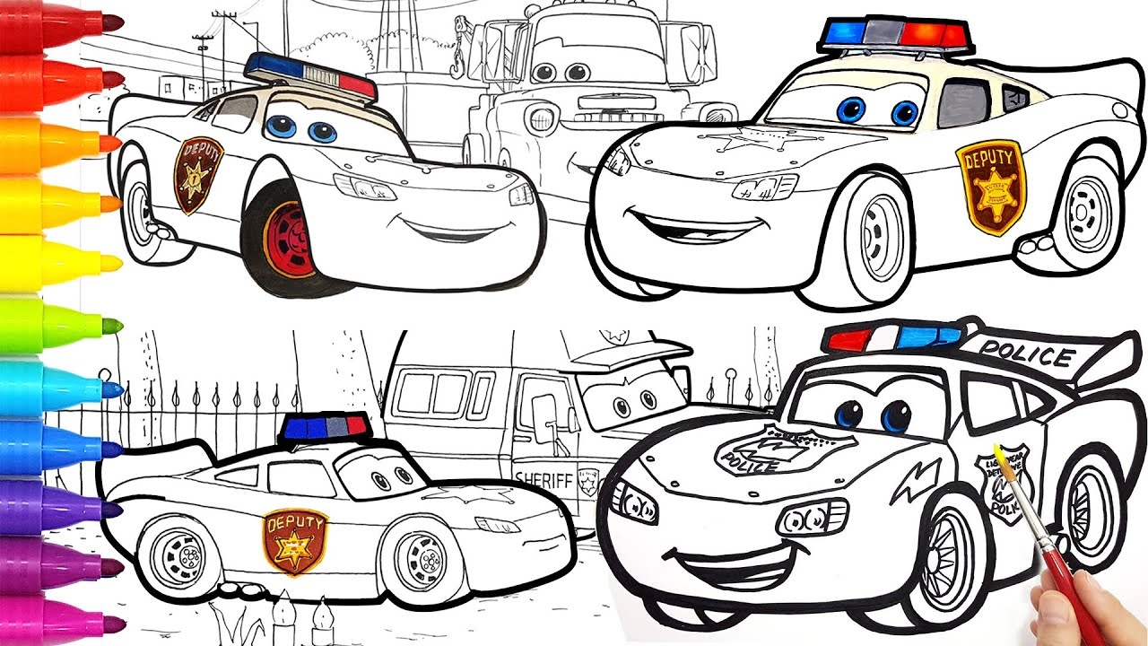 Compilation Deputy Hazard Lightning McQueen Police Cars Drawing And Coloring Pages Tim Tim TV YouTube Compilation Deputy Hazard Lightning McQueen Police Cars Drawing And Coloring Pages Tim Tim TV YouTube