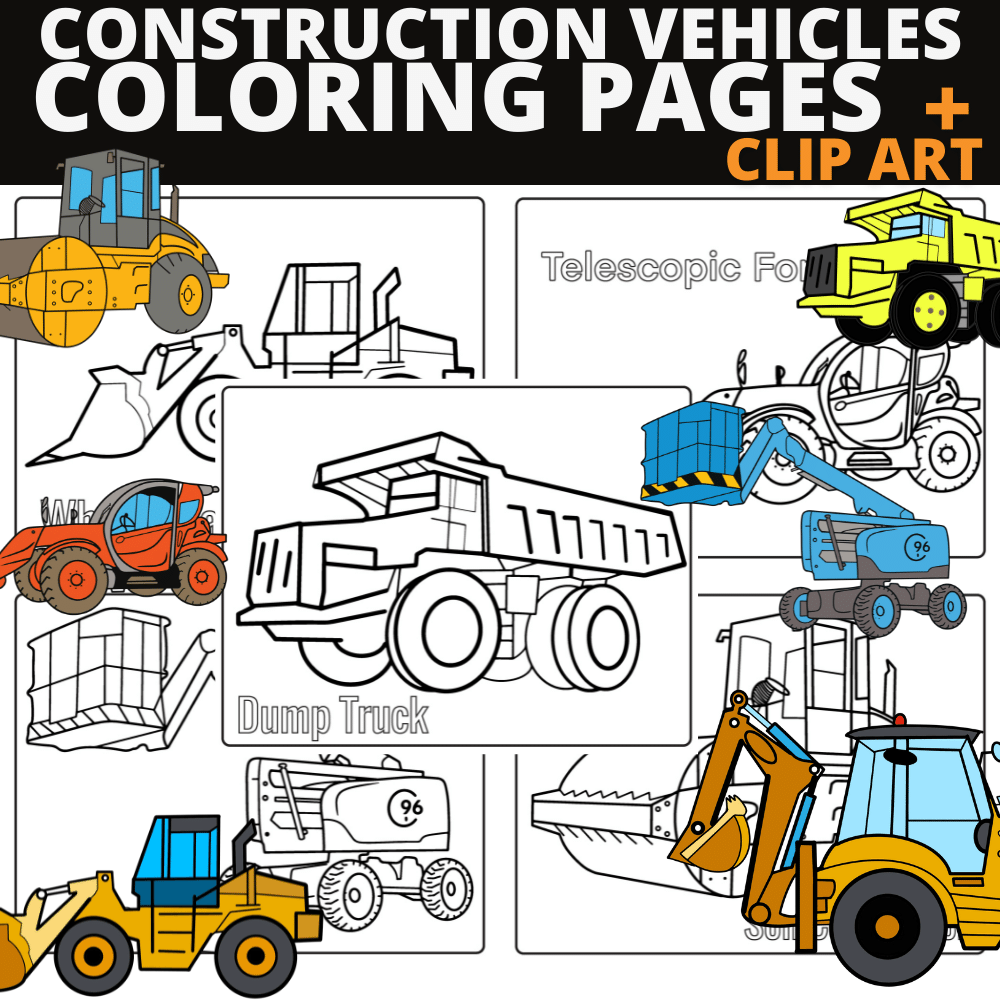free printable coloring pages construction vehicles