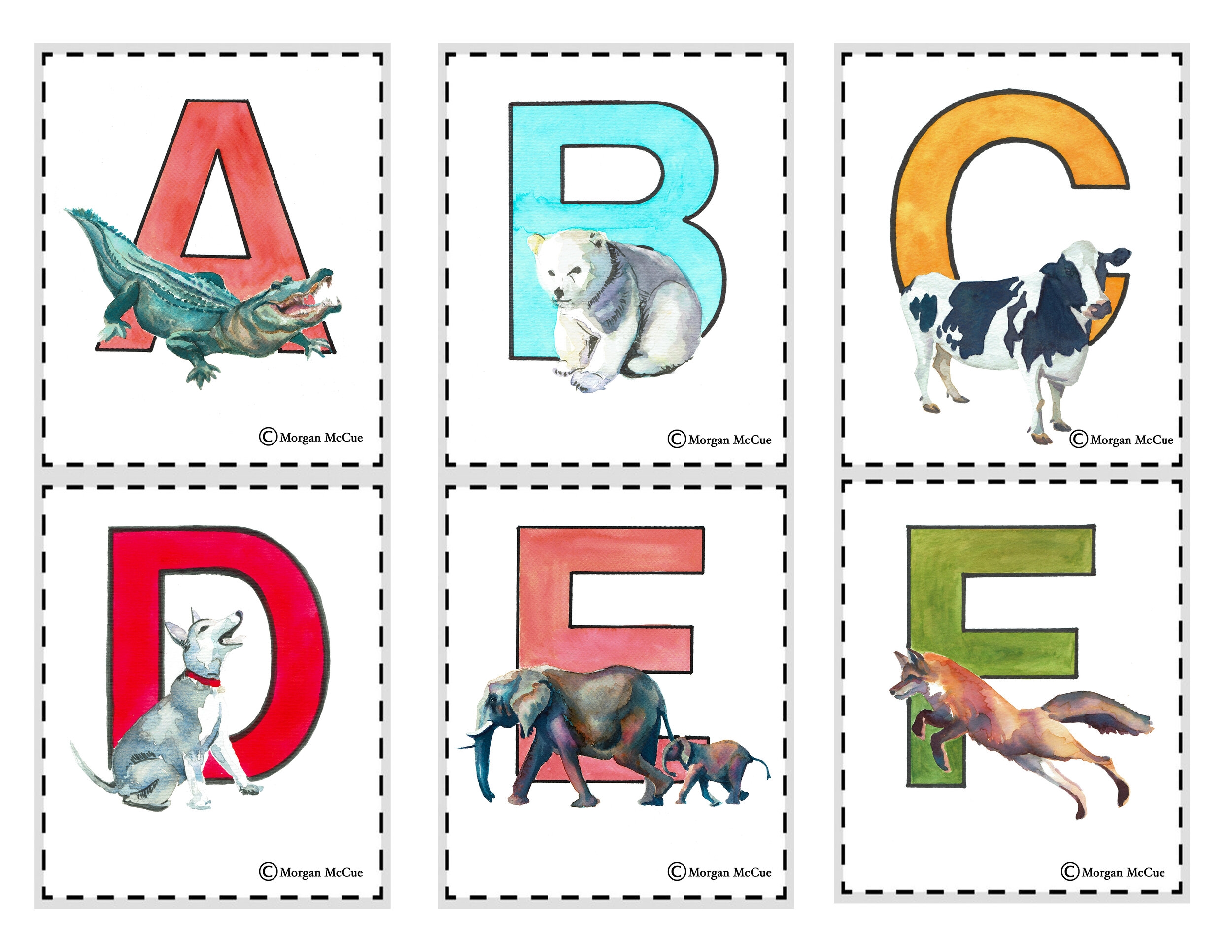 CORONA CRAFT 5 Alphabet Animal Printable Morgan McCue Artist CORONA CRAFT 5 Alphabet Animal Printable Morgan McCue Artist