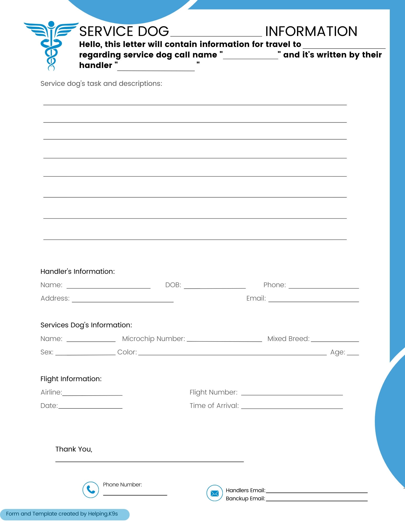 Customizable Service Dog Flight Letter Template Digital Print Email Etsy Customizable Service Dog Flight Letter Template Digital Print Email Etsy