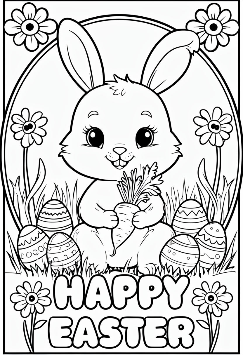 easter bunny coloring pages printable