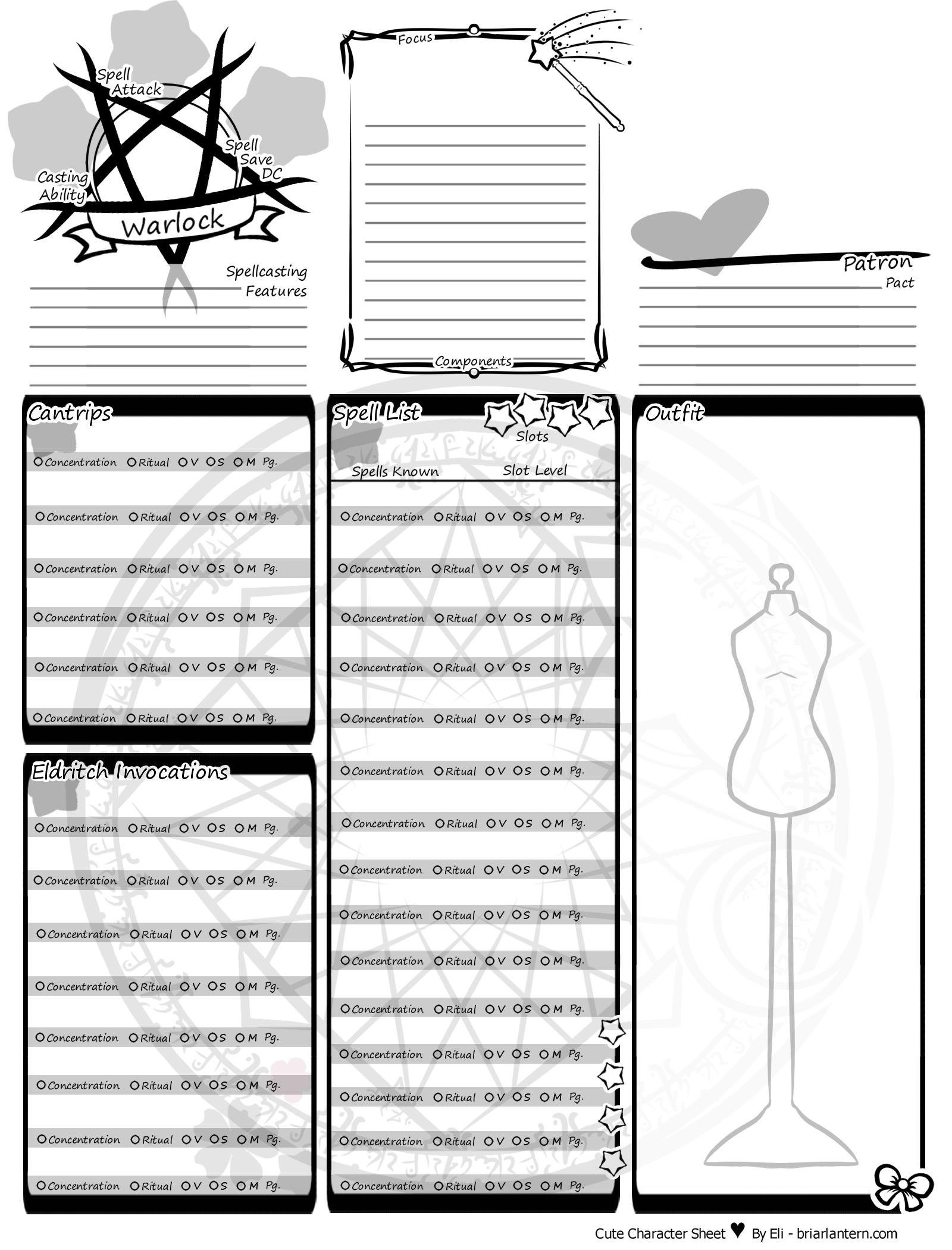 Cute Character Sheet 5th Edition Cute Character Sheet 5th Edition