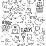Cute Farm Animals Coloring Page Barnyard Fun PDF Etsy