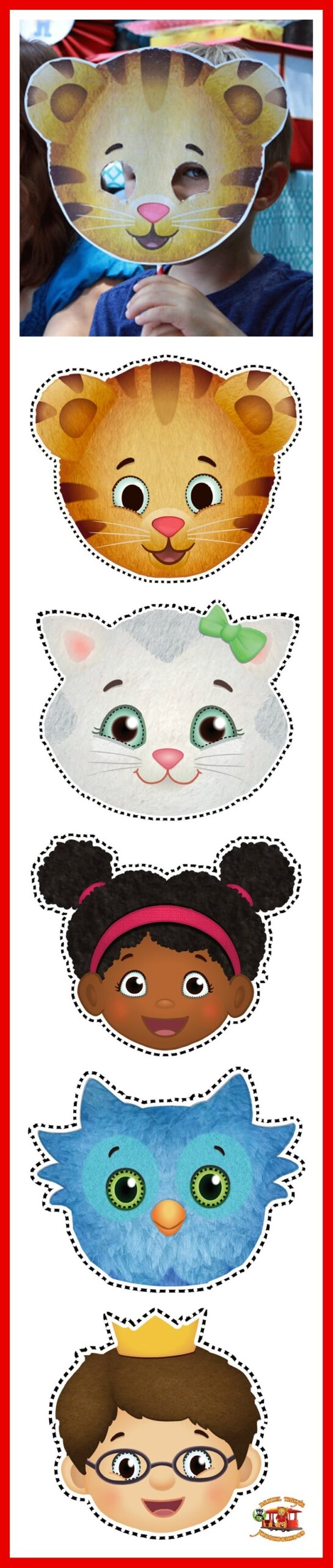 Daniel Tiger Friends Masks Kids Coloring Pages Daniel Tiger Friends Masks Kids Coloring Pages