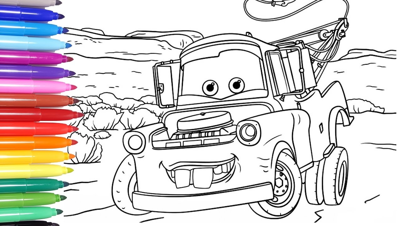 DISNEY CARS 3 Disney Cars Coloring Pages Learn Colors For Kids 1 Tow Mater YouTube DISNEY CARS 3 Disney Cars Coloring Pages Learn Colors For Kids 1 Tow Mater YouTube