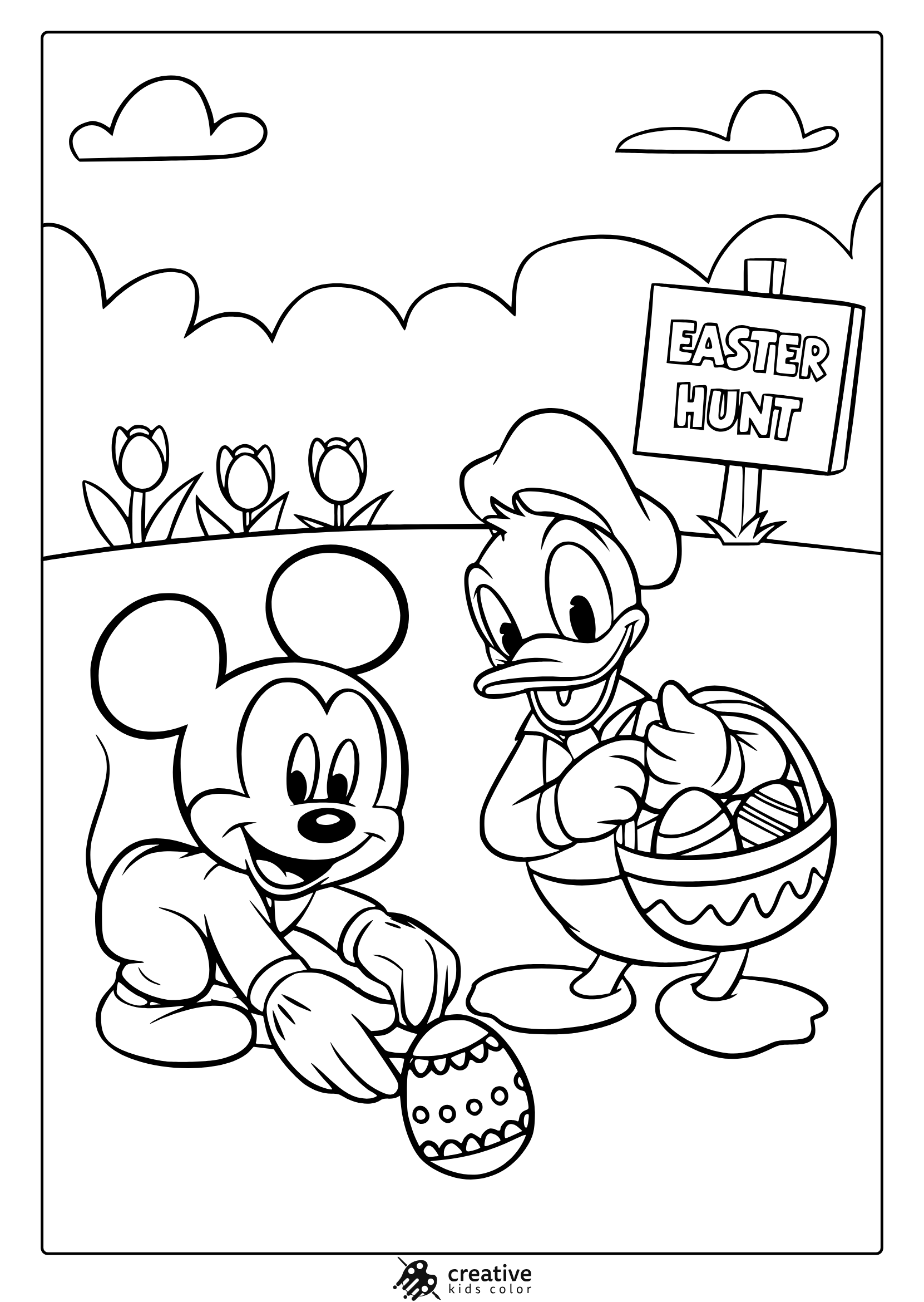 disney easter coloring page disney easter coloring page