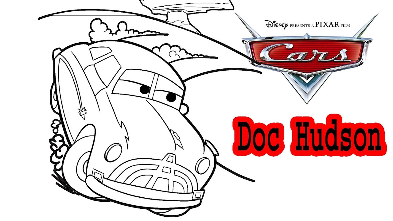 Disney Pixar Cars How To Draw And Coloring Doc Hudson Car Coloring For Kids YouTube Disney Pixar Cars How To Draw And Coloring Doc Hudson Car Coloring For Kids YouTube