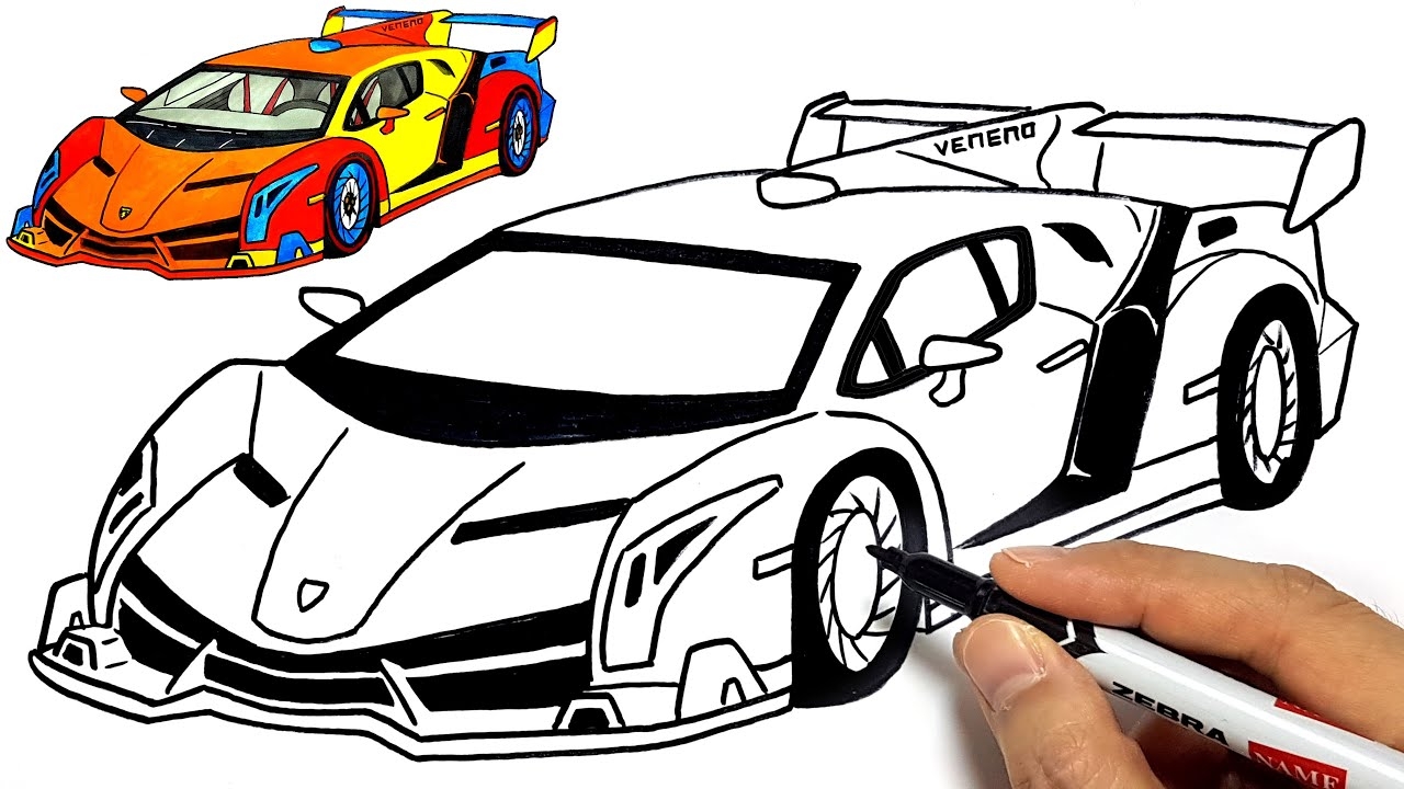Draw A Sports Car Lamborghini Veneno Easy Simple Drawing And Coloring Pages Tim Tim TV YouTube Draw A Sports Car Lamborghini Veneno Easy Simple Drawing And Coloring Pages Tim Tim TV YouTube